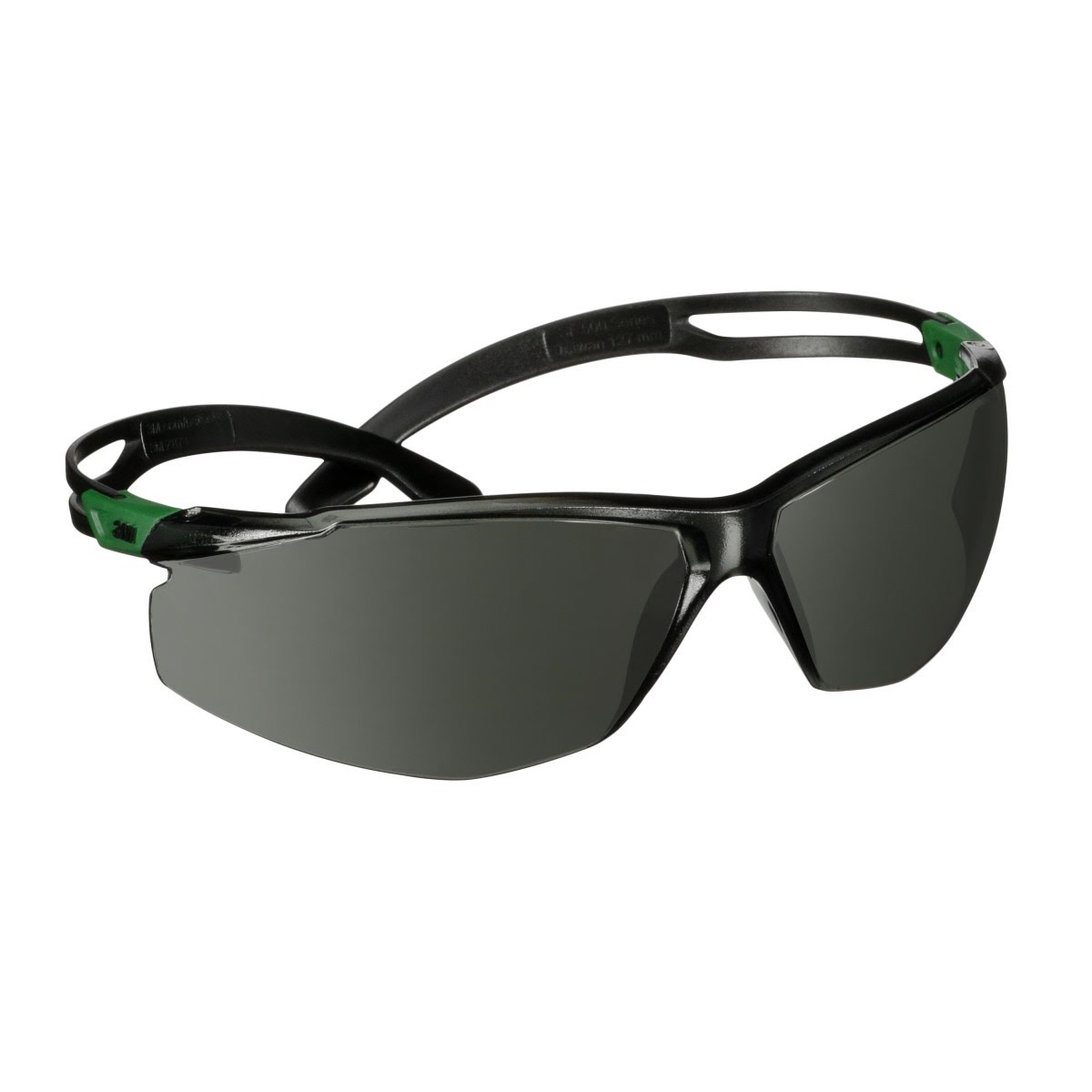 3M SF530AF-GRN SecureFit 500 Series Safety Glasses ANSI Z87 Impact Rated IR 3.0 Gray Anti Fog Anti Scratch Lens Black Green Frame (7100239086) (20 Pack) - 4