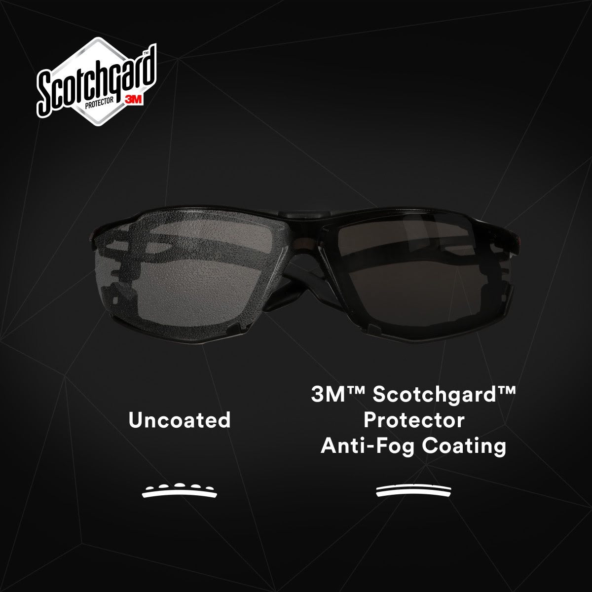 3M SF502SGAF-BLK-FM SecureFit 500 Series Safety Glasses, Gray Lens, Black Frame, Anti-Fog Coating, Anti-Scratch, Foam Gasket (7100239195) (20 Pack) - 9