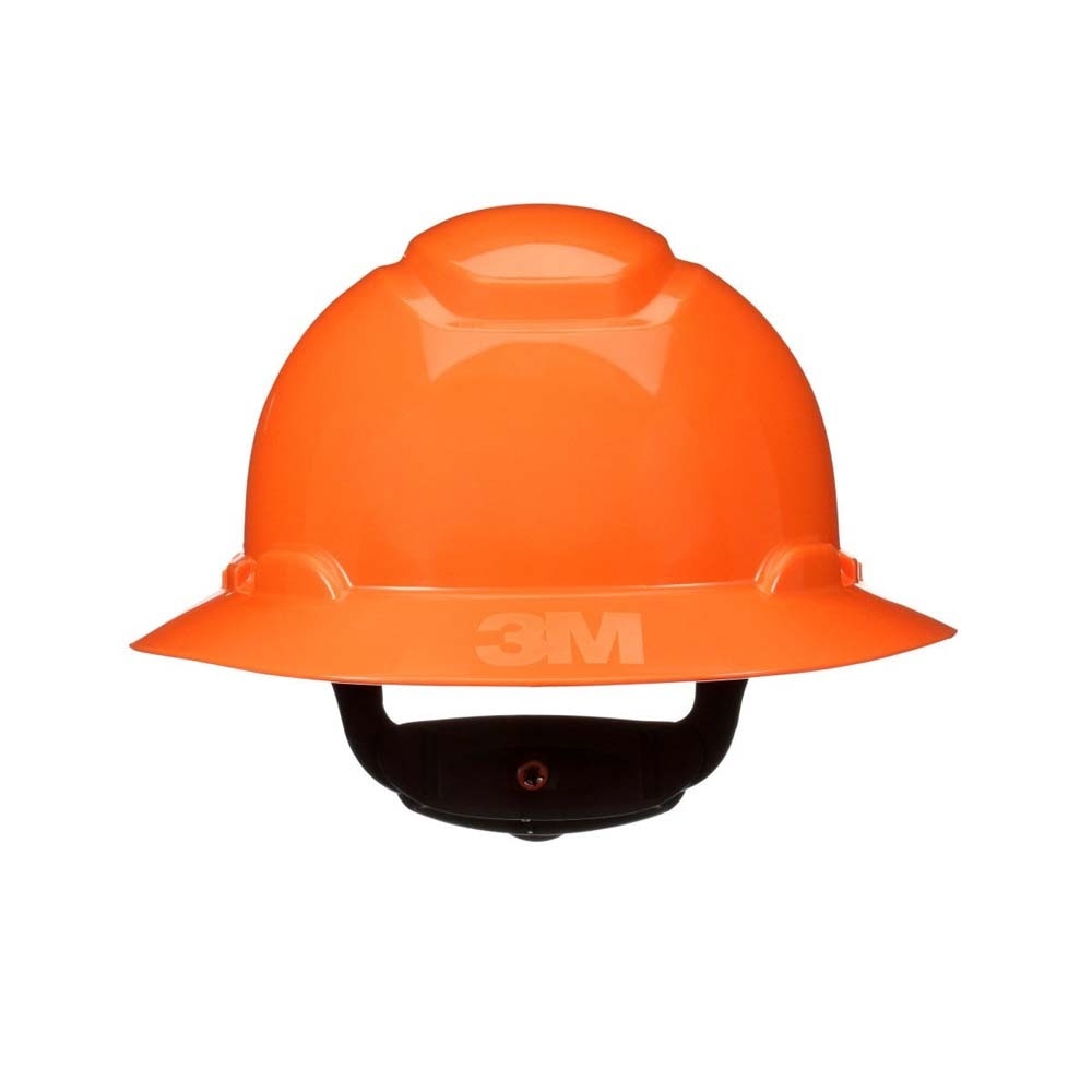 3M 7100239992 SecureFit H-806SFR-UV Full Brim Hard Hat, Orange, Non-Vented with Uvicator and 4-Point Ratchet Suspension