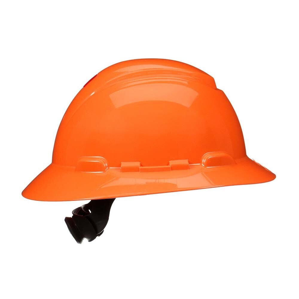 3M 7100239992 SecureFit H-806SFR-UV Full Brim Hard Hat, Orange, Non-Vented with Uvicator and 4-Point Ratchet Suspension - 5
