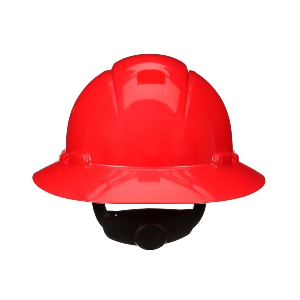 3M H-805SFR-UV SecureFit Full Brim Hard Hat, Red, Non-Vented with Uvicator Sensor and 4-Point Ratchet Suspension (7100240013) - 2