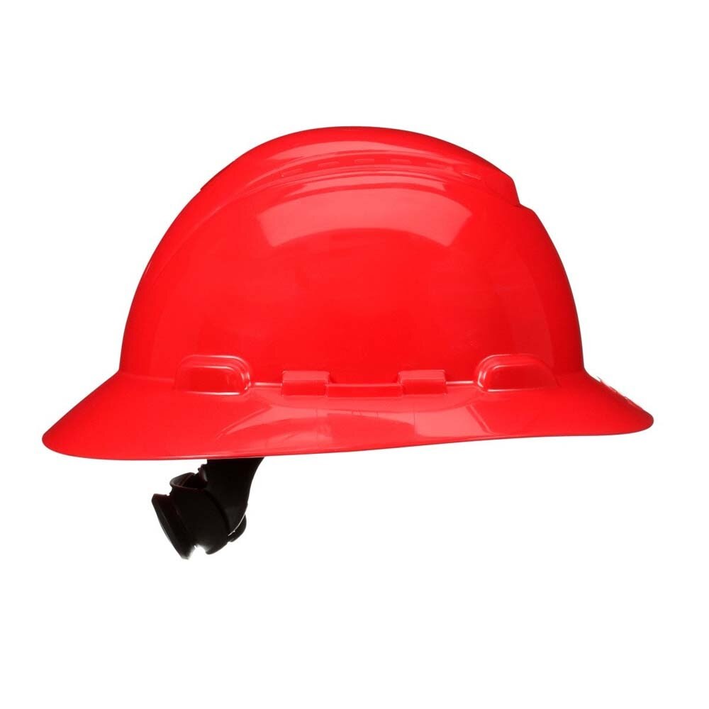 3M 7100240013 SecureFit H-805SFR-UV Full Brim Hard Hat, Red, Non-Vented with Uvicator Sensor and 4-Point Ratchet Suspension - 4