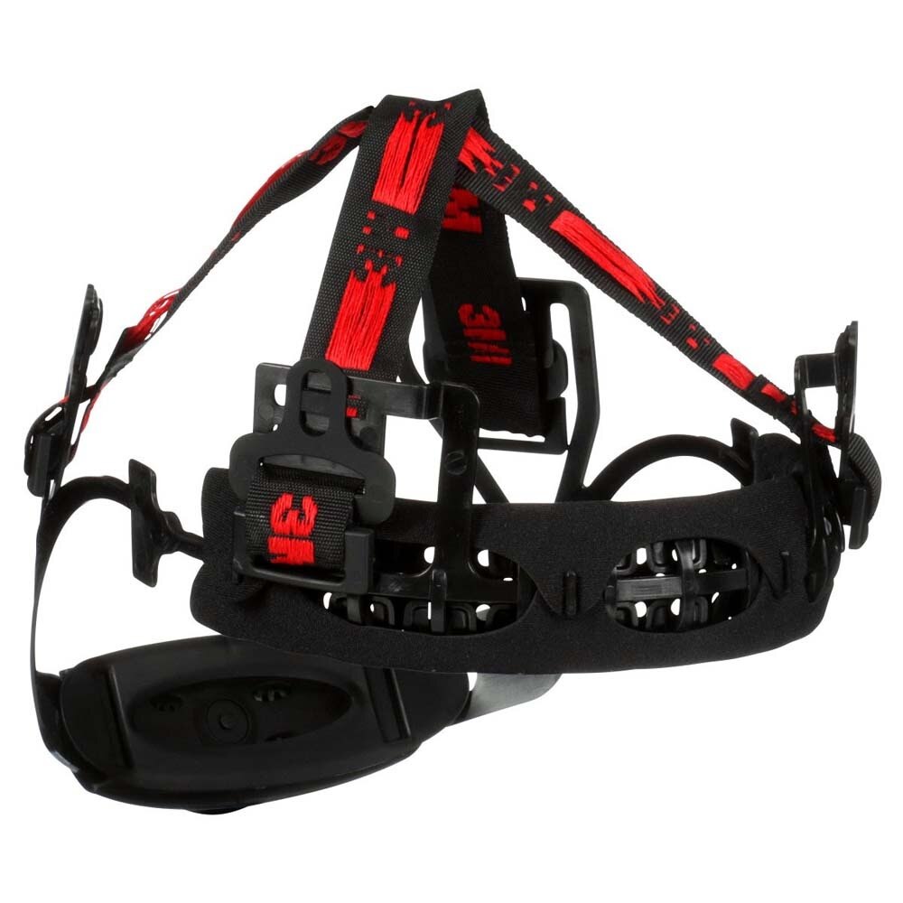 3M H-805SFR-UV SecureFit Full Brim Hard Hat, Red, Non-Vented with Uvicator Sensor and 4-Point Ratchet Suspension (7100240013) - 7