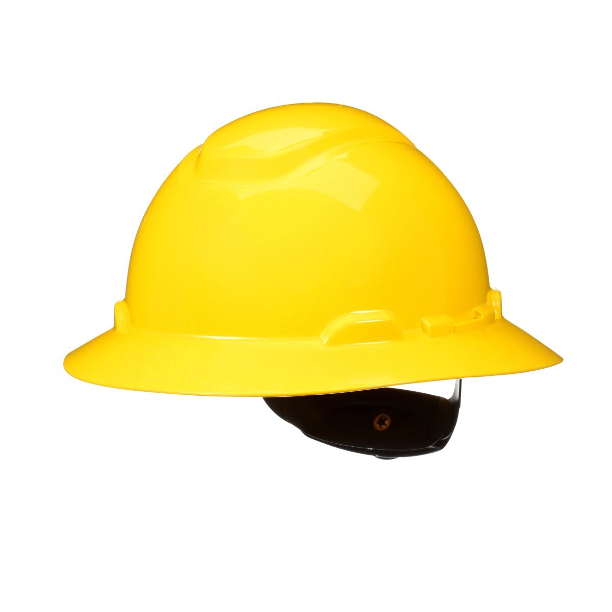 3M H-802SFR-UV SecureFit Full Brim Hard Hat, Yellow, Non-Vented, 4-Point Pressure Diffusion Ratchet Suspension, with UVicator Sensor (7100240029) (20 Pack) - 3