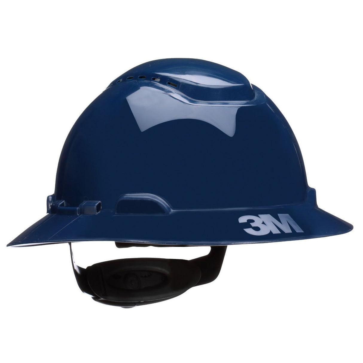 3M SecureFit Full Brim Hard Hat, Vented with UVicator Sensor, Navy Blue, 4-Pt Pressure Diffusion Ratchet Suspension, Medium (H-810SFV-UV) (7100240036) (20 Pack)