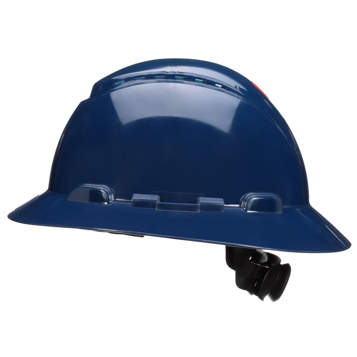3M SecureFit Full Brim Hard Hat, Vented with UVicator Sensor, Navy Blue, 4-Pt Pressure Diffusion Ratchet Suspension, Medium (H-810SFV-UV) (7100240036) (20 Pack) - 2