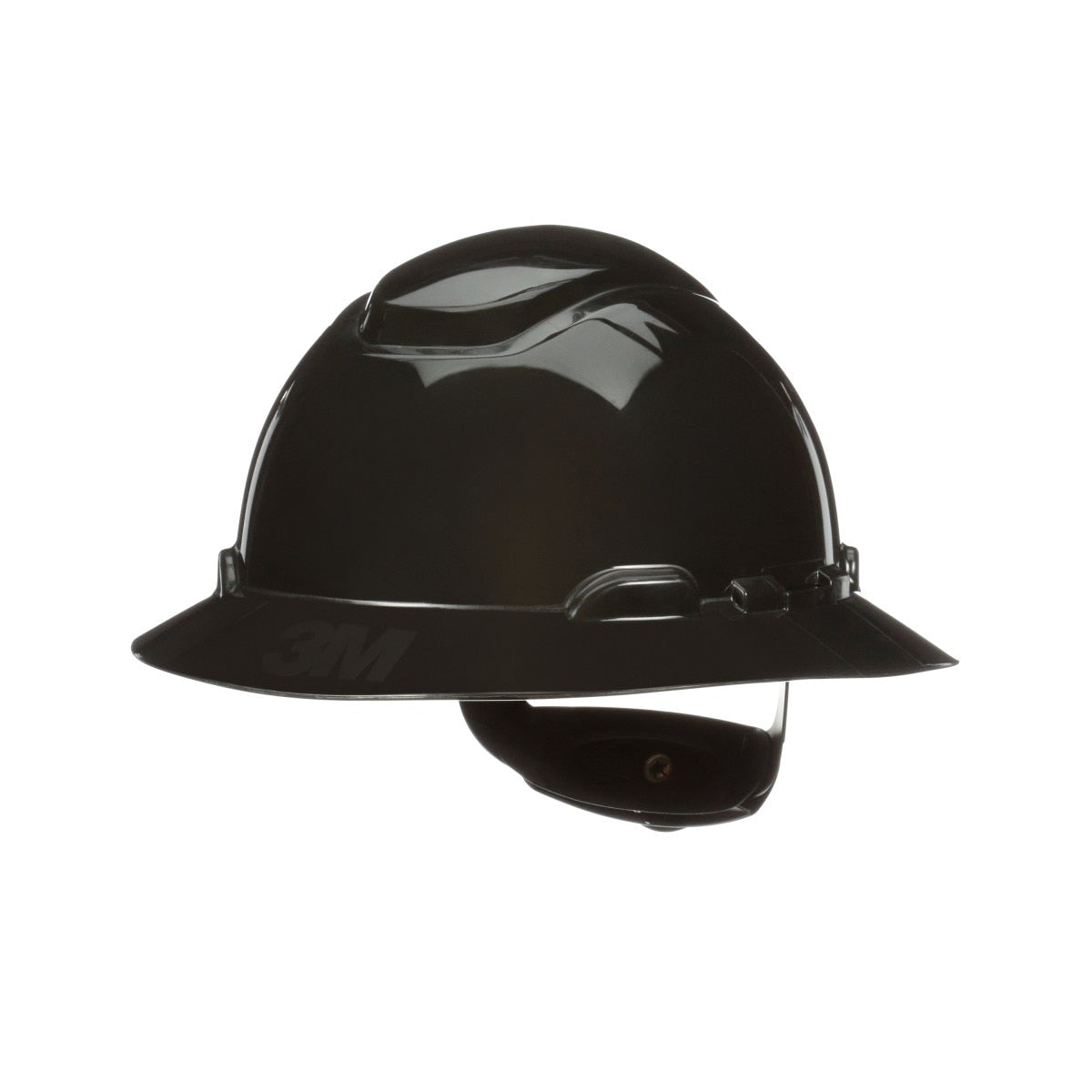 3M SecureFit Full Brim Hard Hat, Black, 4-Point Pressure Diffusion Ratchet Suspension, with Uvicator (H-812SFR-UV) (7100240039) (20 Pack) - 3