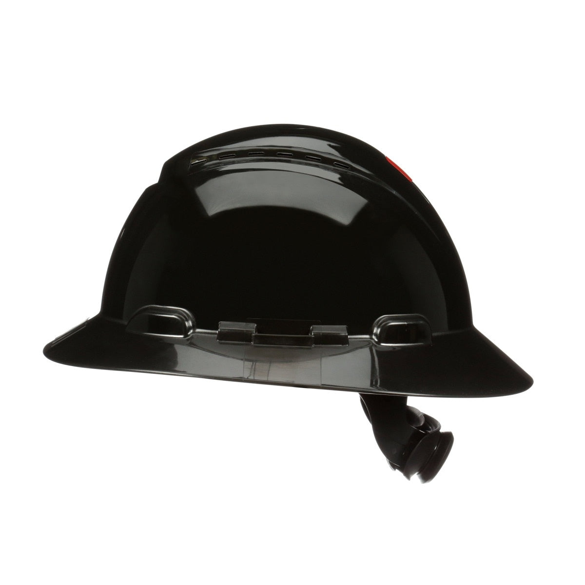 3M H-812SFV-UV SecureFit Full Brim Hard Hat, Black, Vented, 4-Point Pressure Diffusion Ratchet Suspension with UVicator Sensor (7100240040) (20 Pack) - 2