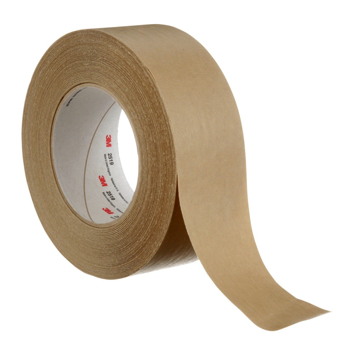 3M 2519 High Performance Flatback Tape, Tan, Kraft Paper Backing, 48 mm x 55 m (7100243535) (24 Pack) - 4