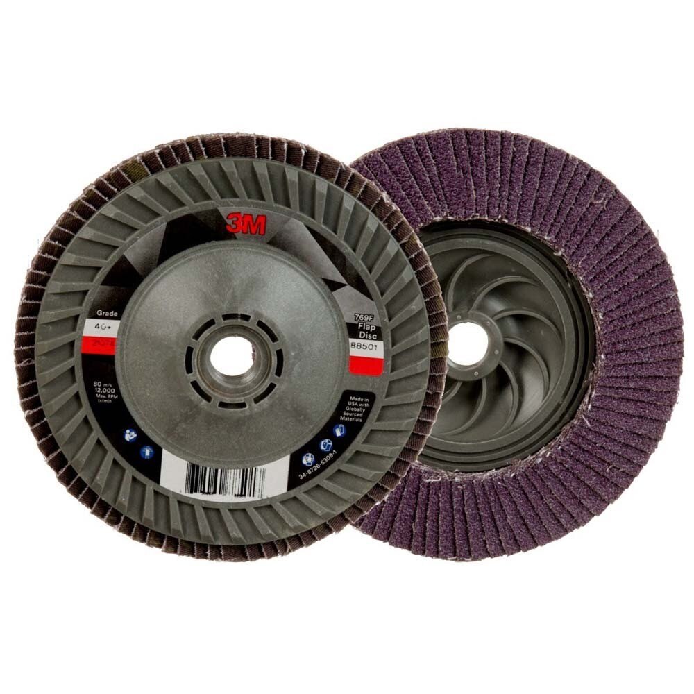 3M 7100243779 Flap Disc 769F, 40+, T29 Quick Change, 5 in x 5/8 in-11 - 5