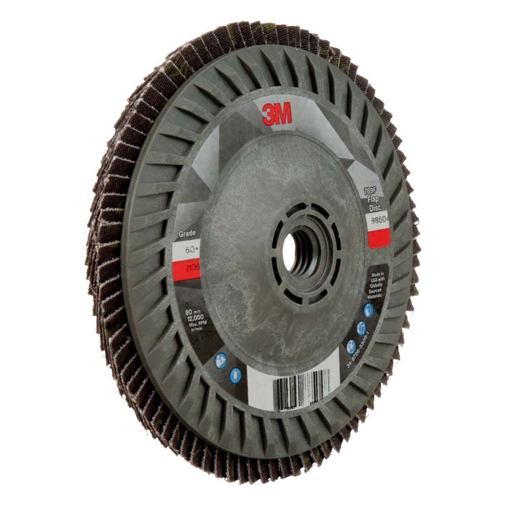 3M 7100243780 Flap Disc 769F, 60+, T27 Quick Change, 5 in x 5/8 in-11 - 3