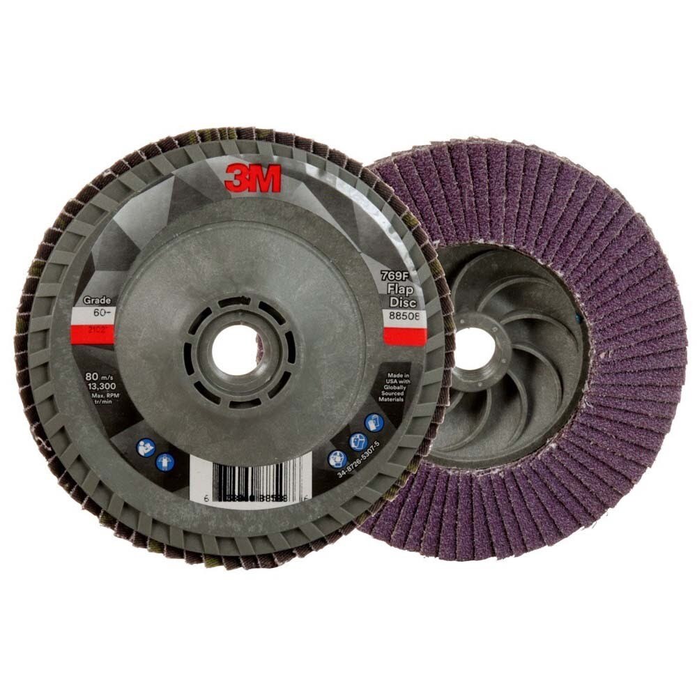 3M 7100243874 Flap Disc 769F, 60+, T29 Quick Change, 4-1/2 in x 5/8 in-11 - 5