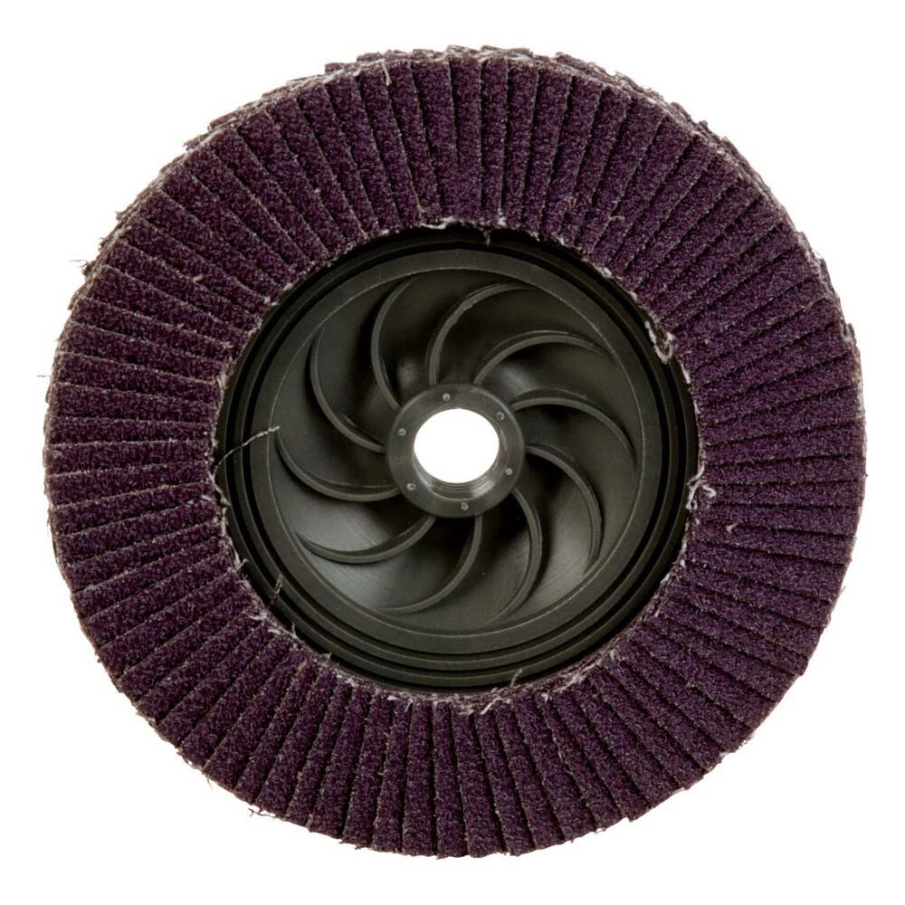 3M 7100243883 Flap Disc 769F Type 27 Quick Change 40+ Ceramic Precision-Shaped Grain for Grinding and Finishing on Carbon and Stainless Steel (5 in x 5/8-11) - 3