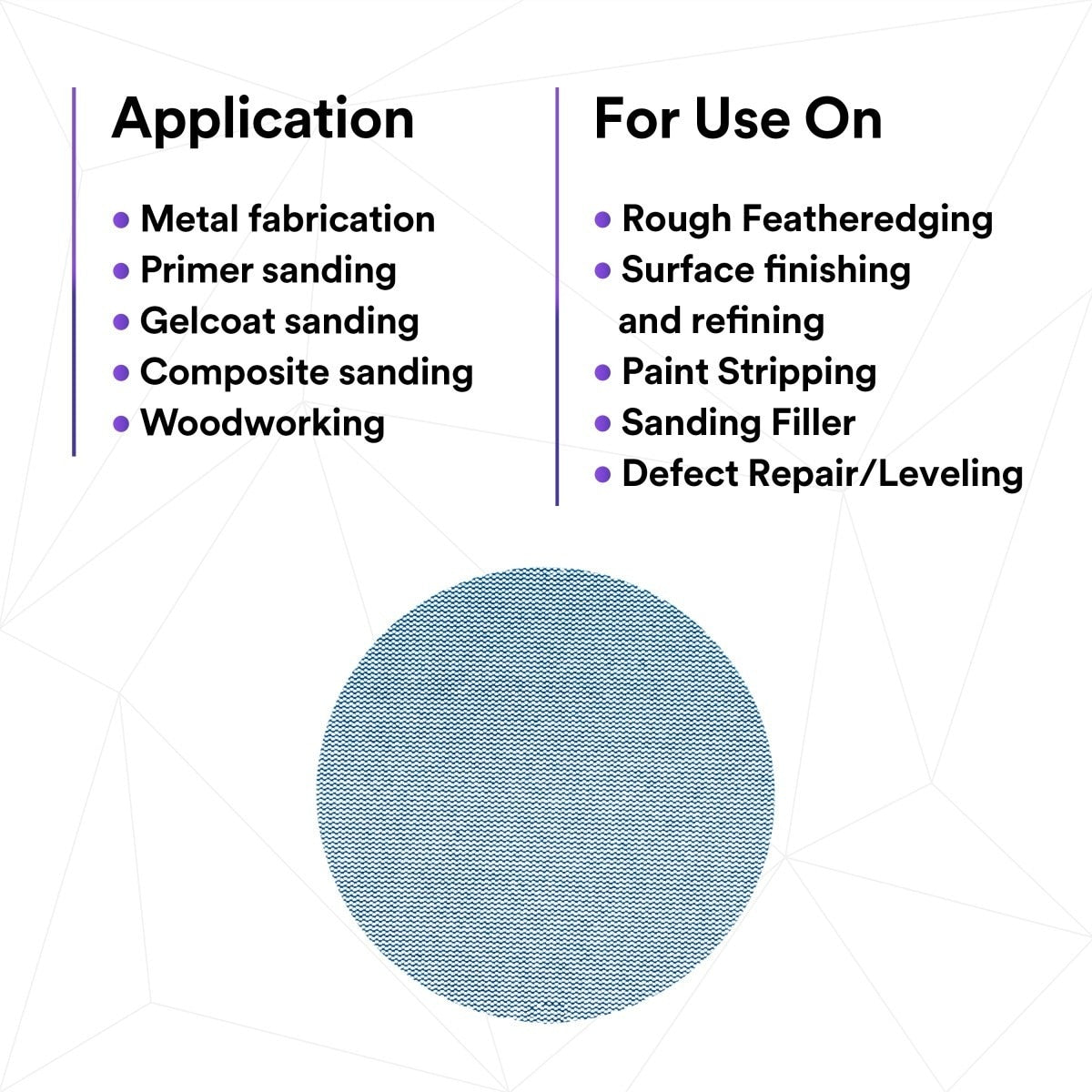 3M 310W Xtract Clean Sanding Net Disc, 320+, Blue, 5 in x NH, Die 500X, Hook and Loop (7100247522) (500 Pack) - 3
