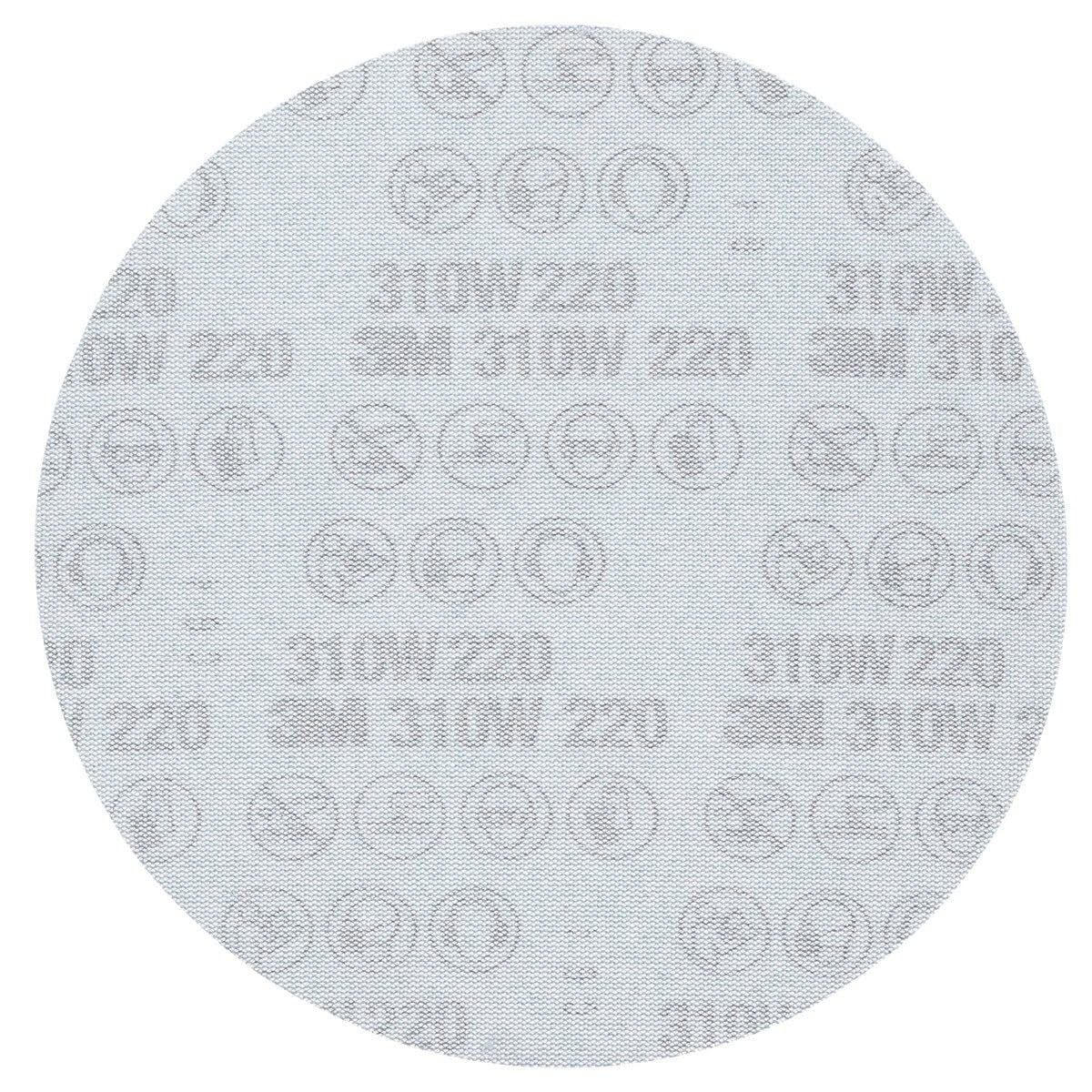 3M 310W 36415 Hookit Blue Net Disc, Aluminum Oxide, 220 Grit, Blue, 8 in (7100253883) (150 Pack) - 2
