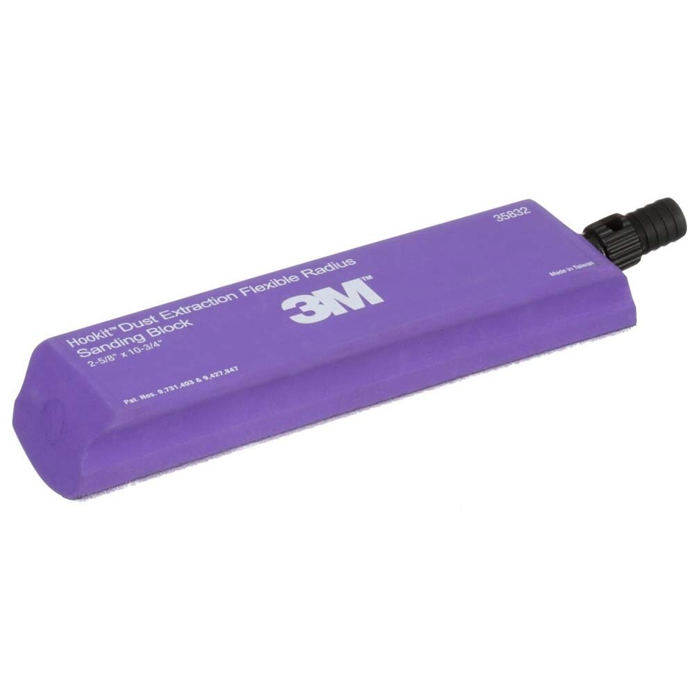 3M 7100256499 Hookit Dust Extraction Flexible Radius Sanding Block 35832, 273 mm x 66 mm - 2