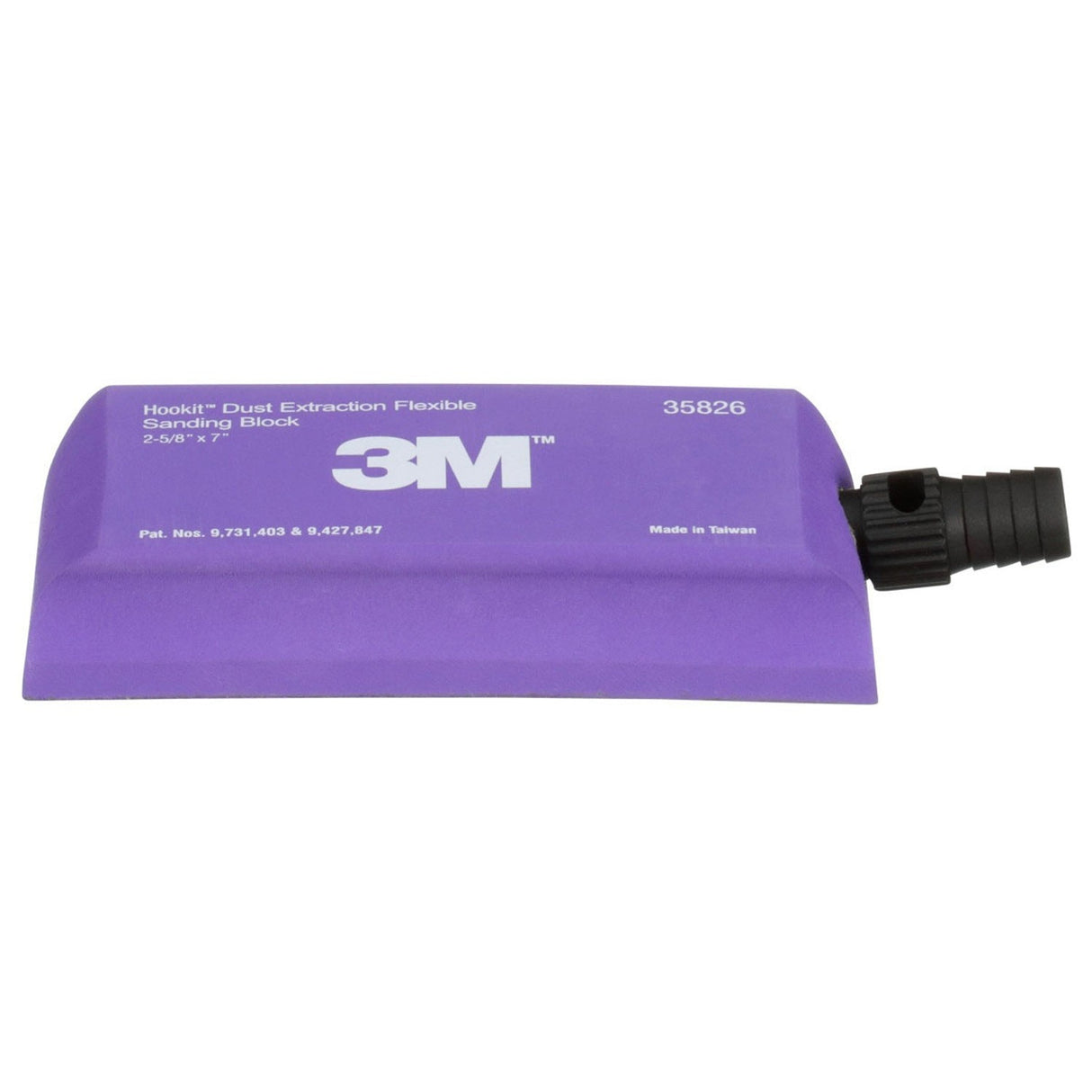 3M 35826 Hookit Dust Extraction Flexible Sanding Block, Purple, 178 mm x 67 mm (7100256500) (24 Pack)