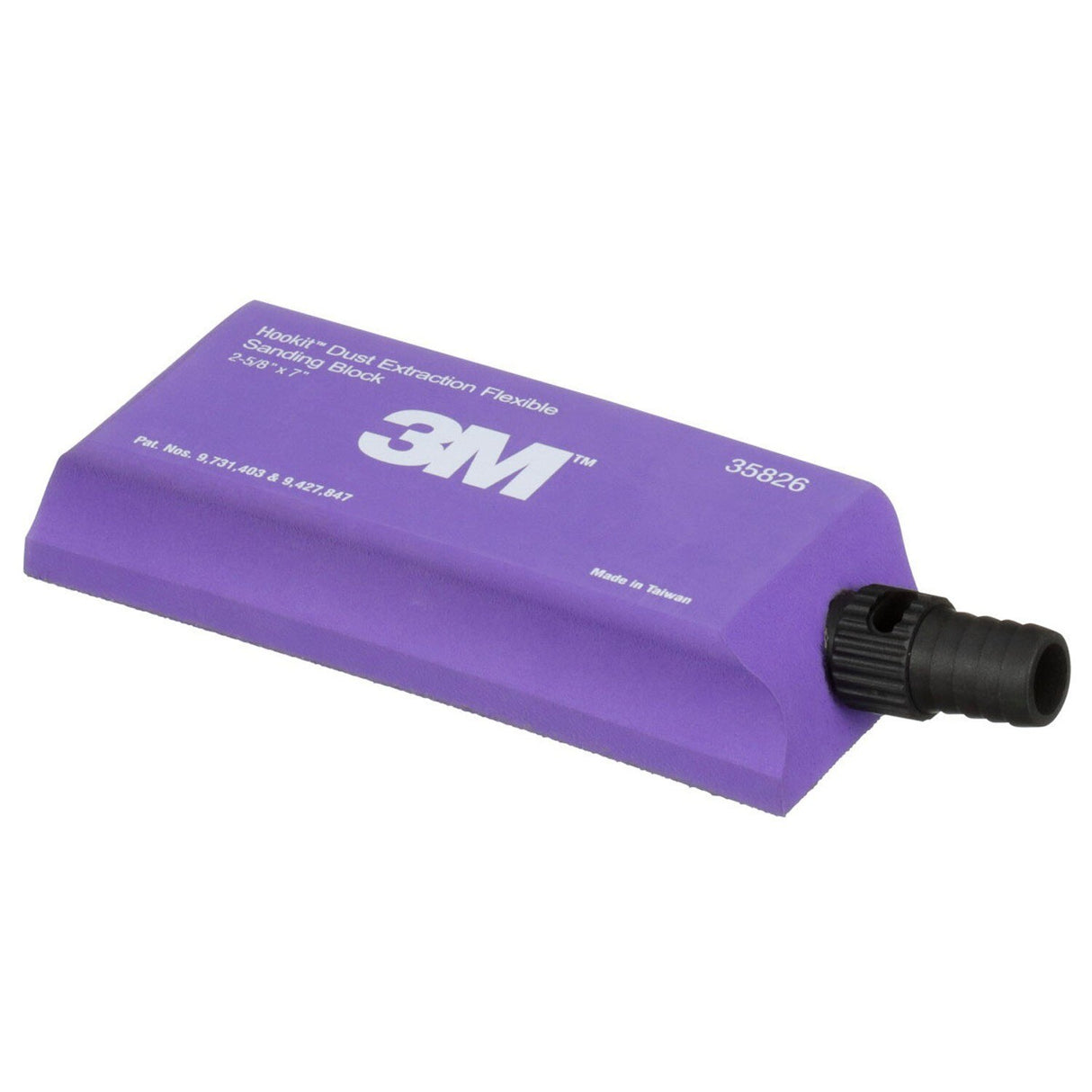 3M 35826 Hookit Dust Extraction Flexible Sanding Block, Purple, 178 mm x 67 mm (7100256500) (24 Pack) - 3