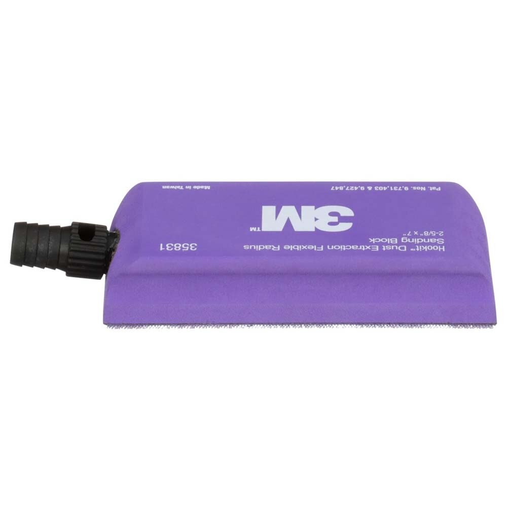 3M 7100256512 Hookit Dust Extraction Flexible Radius Sanding Block 35831, 178 mm x 66 mm - 2