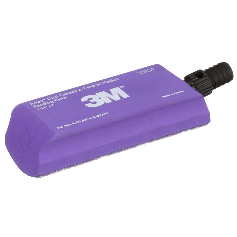 3M 7100256512 Hookit Dust Extraction Flexible Radius Sanding Block 35831, 178 mm x 66 mm - 3