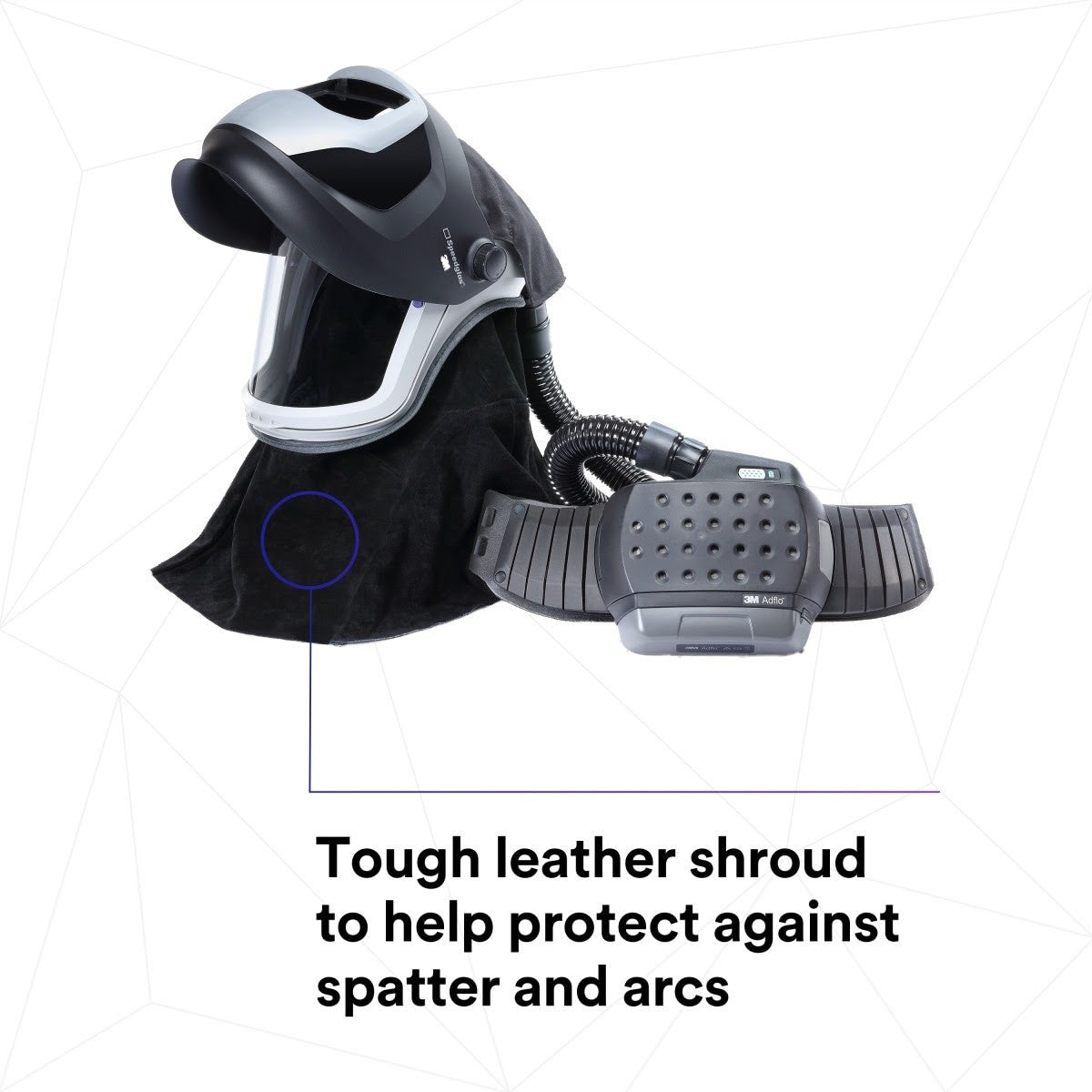 3M 38-1101-00SW Adflo PAPR and Versaflo M-Series Helmet Kit w Speedglas Welding Shield, LiIon Battery, No ADF (7100260617) - 4