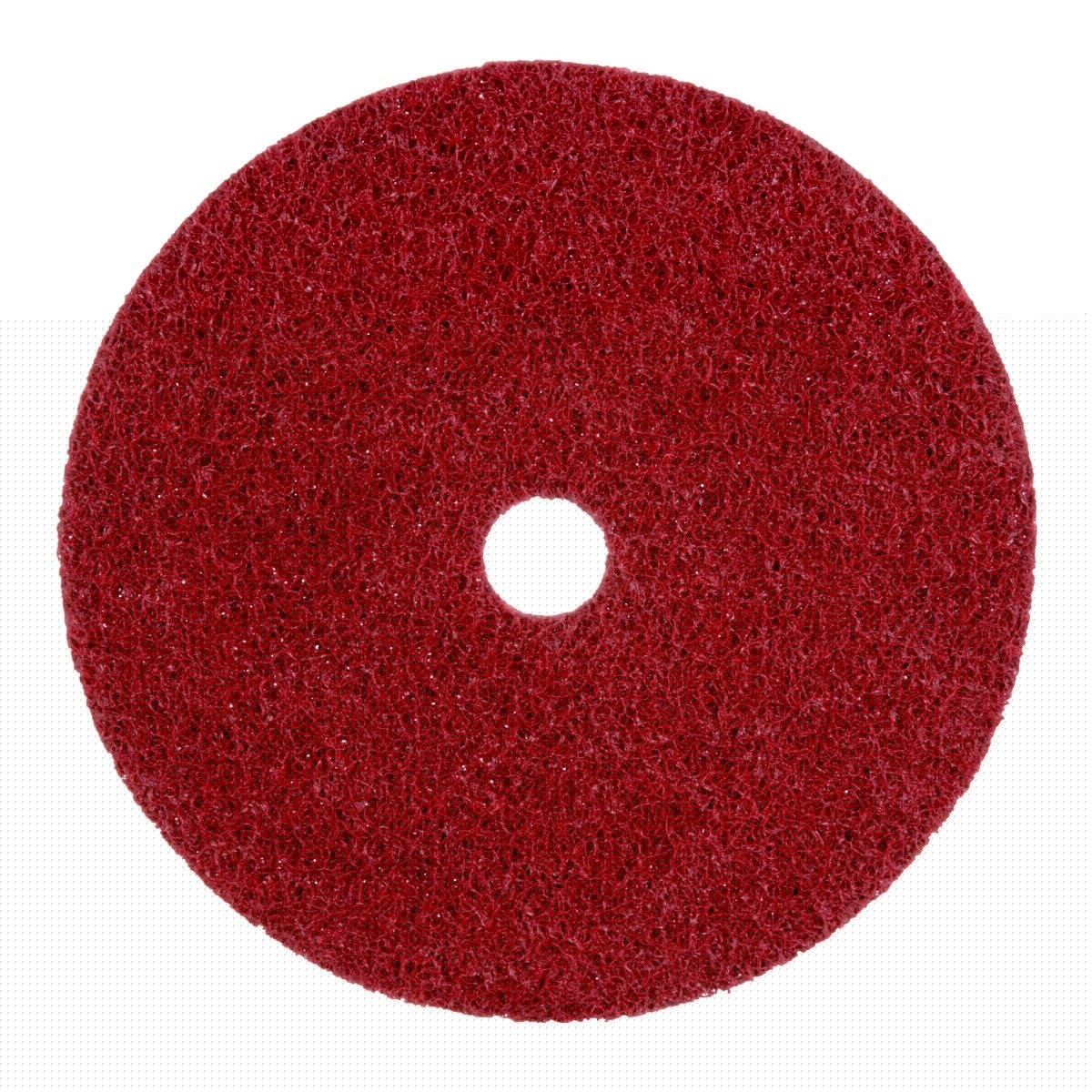 3M PN-DH Scotch-Brite Precision Surface Conditioning Disc, Medium, Red, 7 in x 7/8 in Center Hole, Hook and Loop Backing, Grinding Polishing Blending (7100263894) (25 Pack) - 3