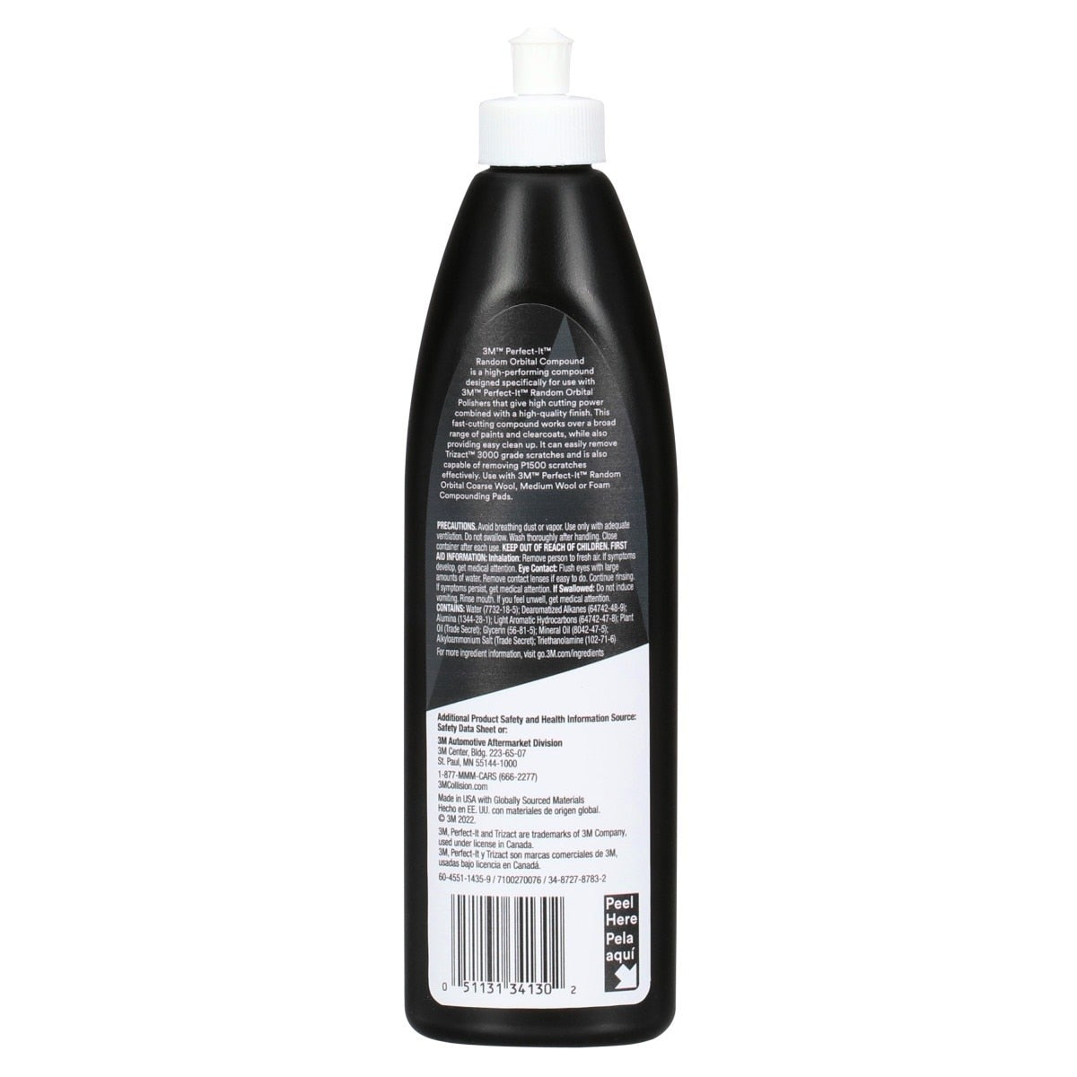 3M Perfect-It Random Orbital Compound, Fast Cutting Automotive Buffing and Polishing Compound, White, 1 Pint 16 fl oz (34130) (7100270076) (6 Pack) - 3