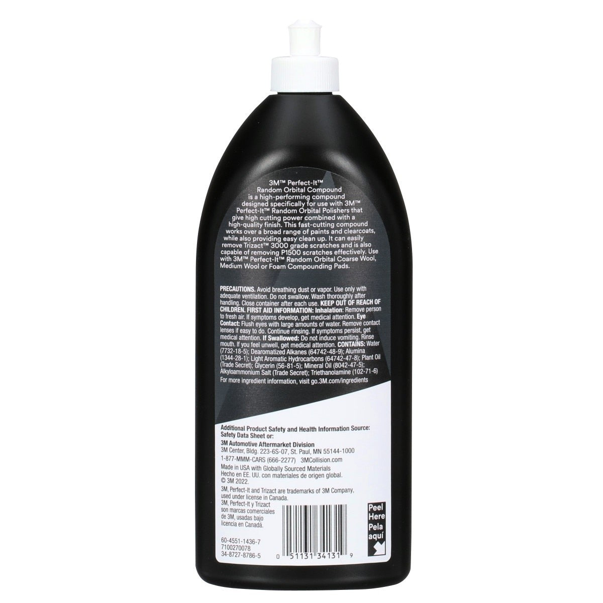 3M 34131 Random Orbital Compound, Fast Cutting Automotive Buffing and Polishing, 1 Quart (7100270078) (6 Pack) - 4