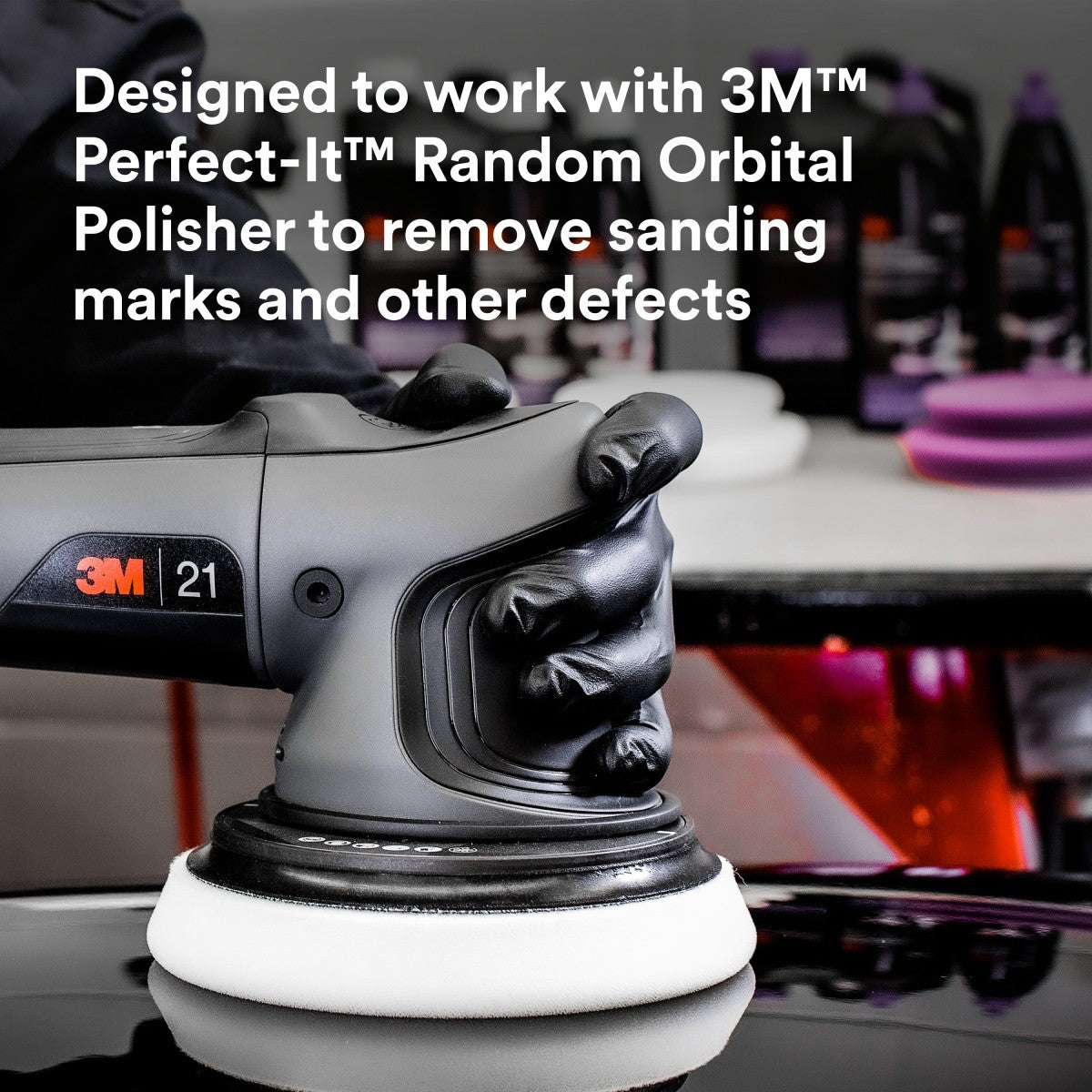 3M 34131 Random Orbital Compound, Fast Cutting Automotive Buffing and Polishing, 1 Quart (7100270078) (6 Pack) - 7
