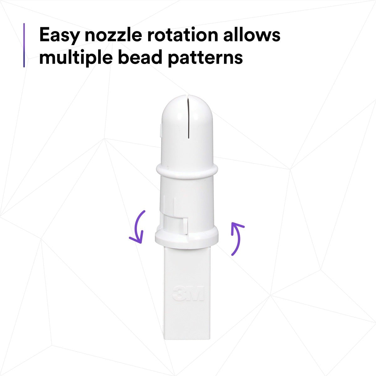 3M 33995 OEM Match Adjustable Ripple Tip Single Use Plastic Nozzle White (7100271058) (50 Pack) - 9