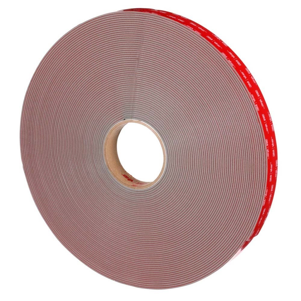 3M RP+230GF VHB Tape , Gray, 1 in x 36 yd, 90 mil, Film Liner (7100273252) (9 Pack) - 2