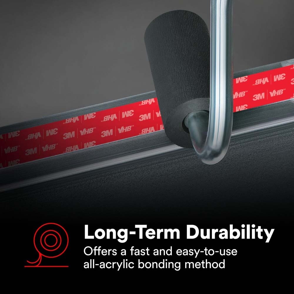 3M 7100273252 VHB Tape RP+230GF, Gray, 1 in x 36 yd, 90 mil, Film Liner (9 Pack) - 8