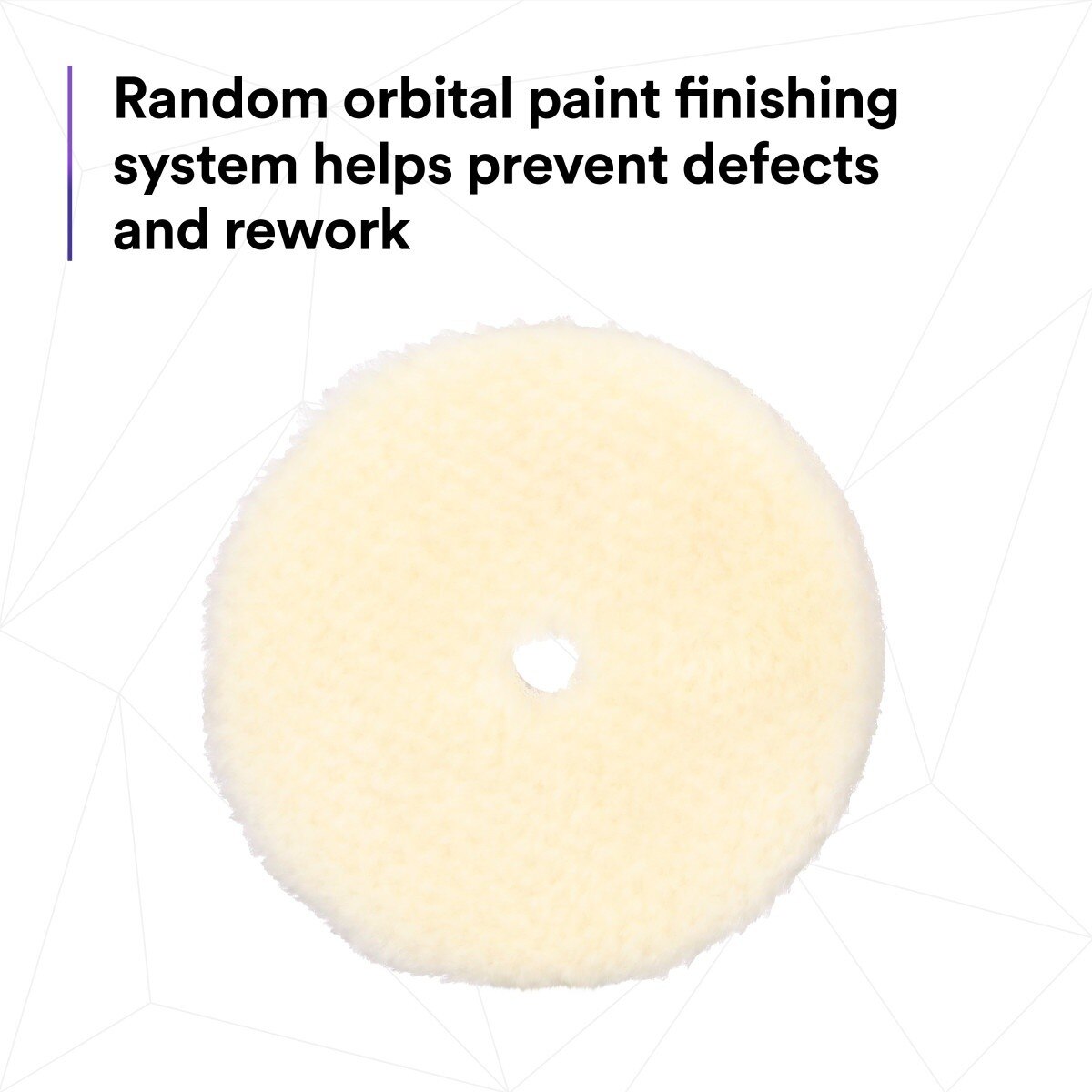 3M 34120 Hookit Random Orbital Coarse Wool Compounding Pads, White, 5 in x 130 mm (7100276851) (12 Pack) - 7