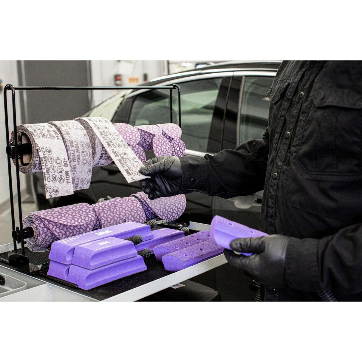 3M 710W Cubitron II Hookit Net Sheet Roll, 120+ Grade, Purple, 80 mm x 10 m (34551) (7100283774) (Case of 6) (6 Pack) - 8