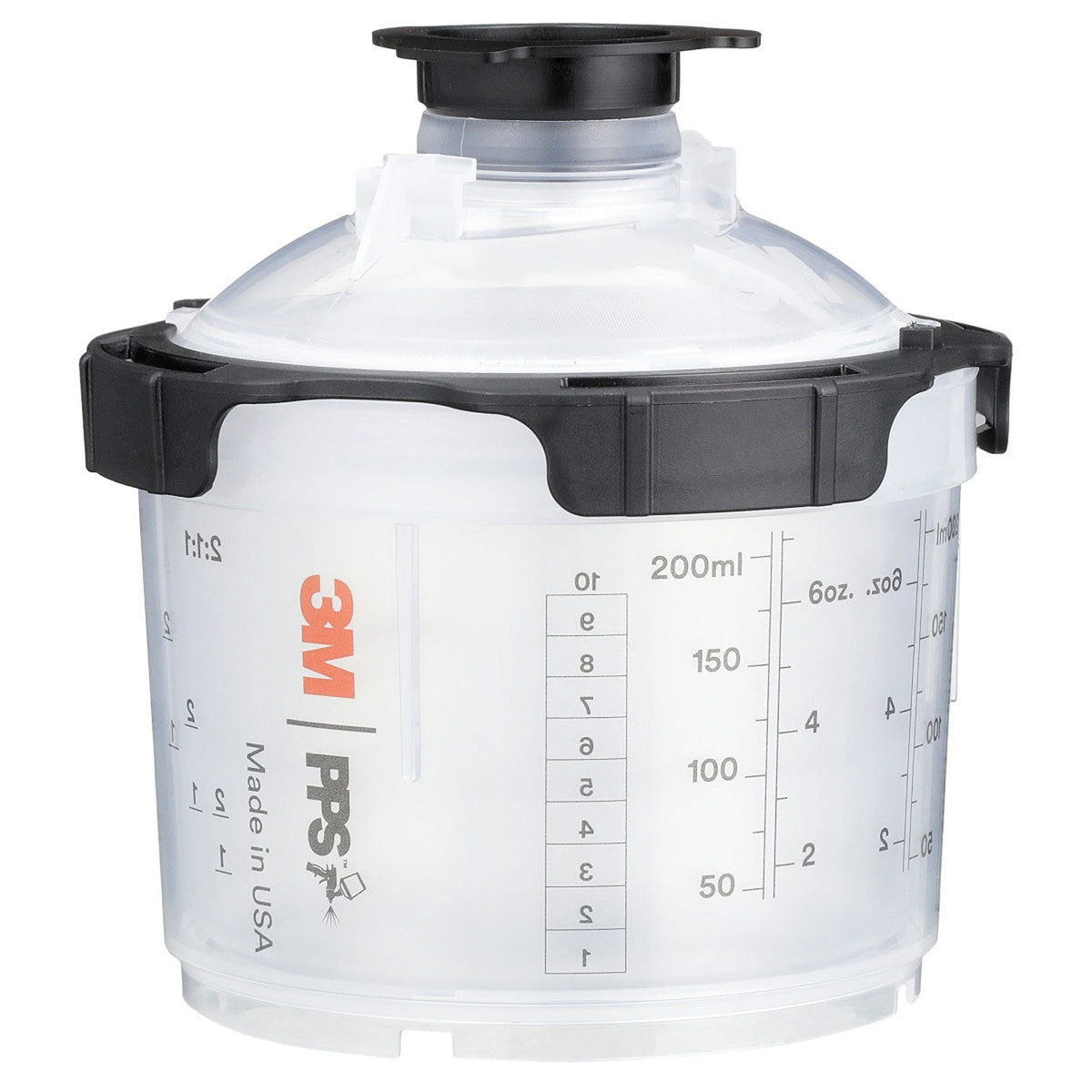 3M 26114 PPS Spray Cup System Kit, Mini, 6.8 oz, 200 Micron Filter (7100284553)
