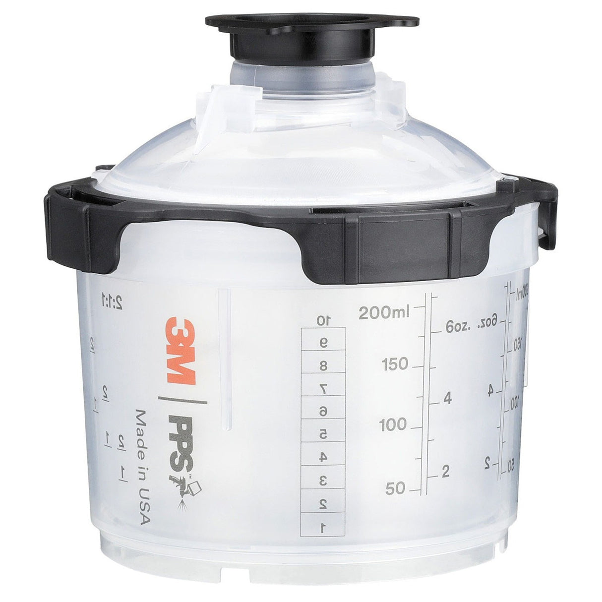 3M 26114 PPS Spray Cup System Kit, Mini, 6.8 oz, 200 Micron Filter (7100284553)