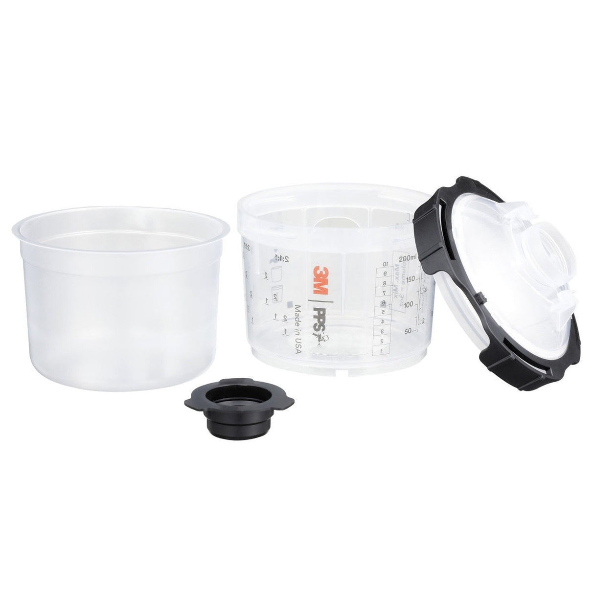 3M 26114 PPS Spray Cup System Kit, Mini, 6.8 oz, 200 Micron Filter (7100284553) - 3