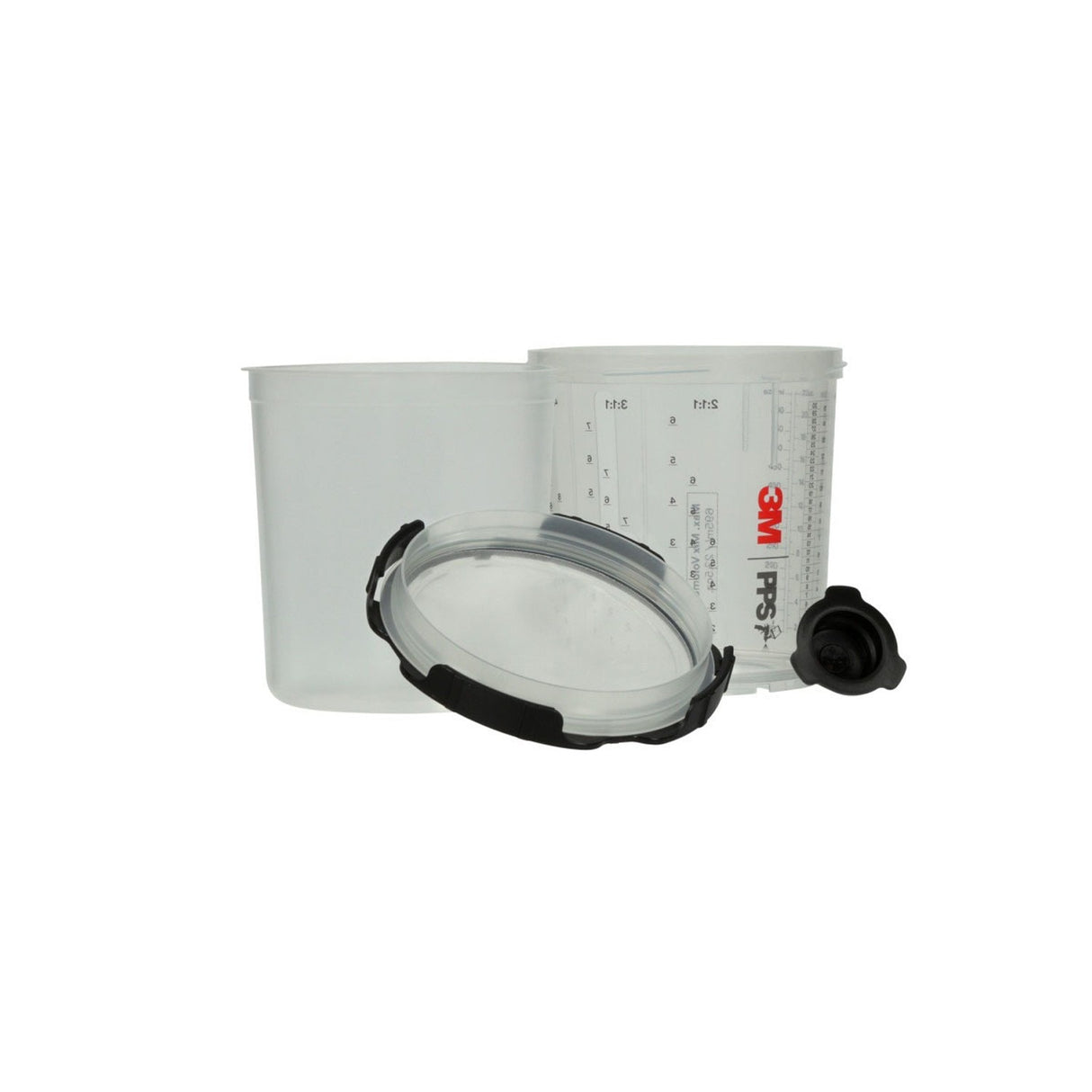 3M 26000 PPS Spray Cup System Kit Standard 22 oz 650 mL 200 Micron Filter Lids and Liners (7100284557) - 5