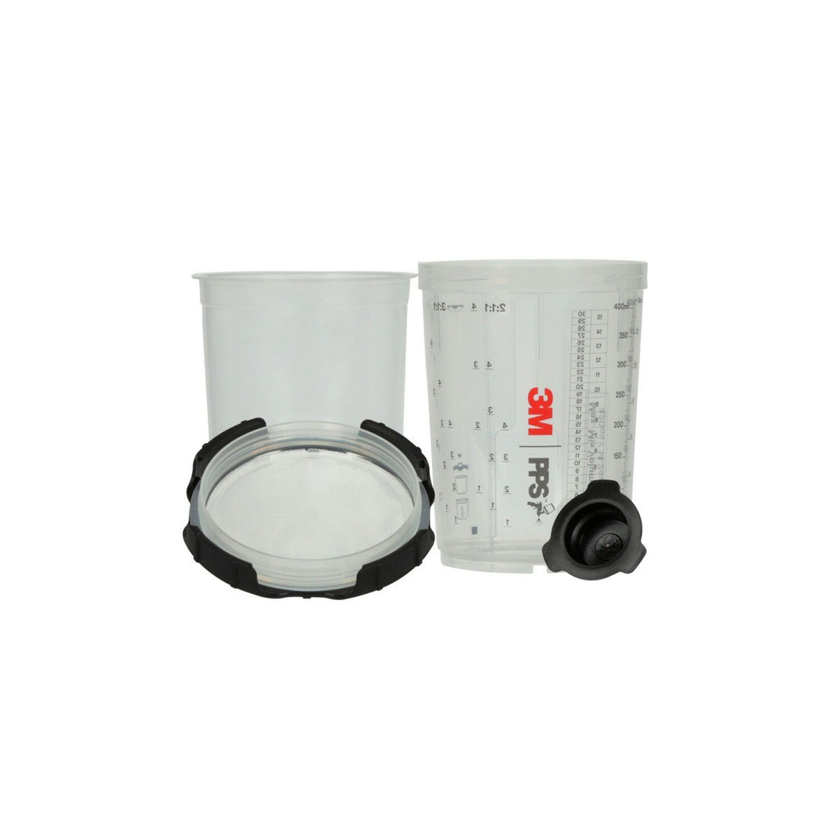 3M 26112 PPS 2.0 Spray Gun Cup System Kit, Midi, 13.5 fl oz, 200 Micron Filter (7100285373)