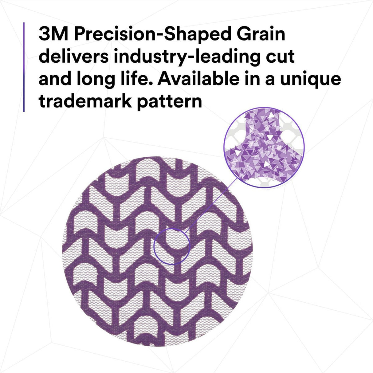 3M 710W Cubitron II Hookit Net Disc, 320+, 3 in, Die 300V, Hook and Loop, Purple, Dust-Free Sanding (7100287540) (300 Pack) - 6