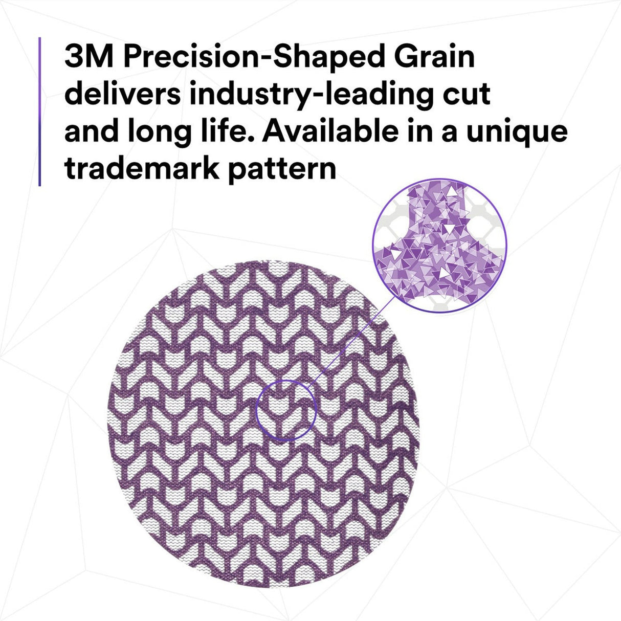 3M 710W Cubitron II Hookit Net Disc, 80+, Purple, 6 in x NH, Die 600Z (7100288129) (300 Pack) - 6