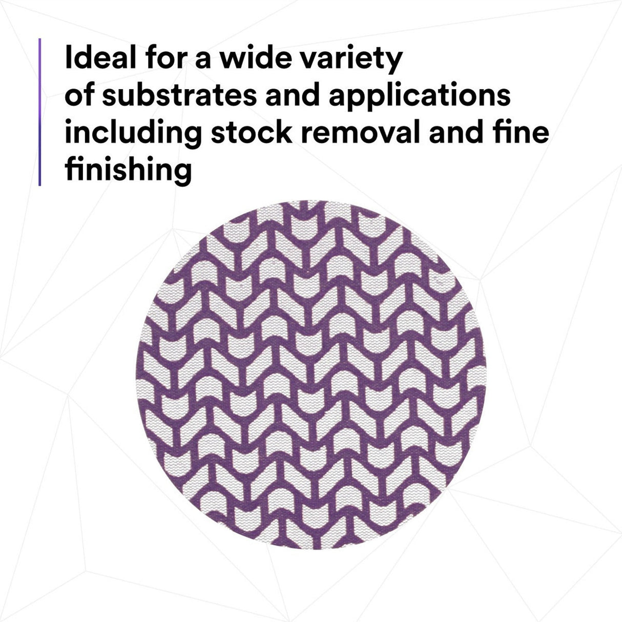 3M 710W Cubitron II Net Disc, 240+, 5 in x NH, Die 500X, Purple, Hook and Loop, Virtually Dust-Free (7100288133) (300 Pack) - 9