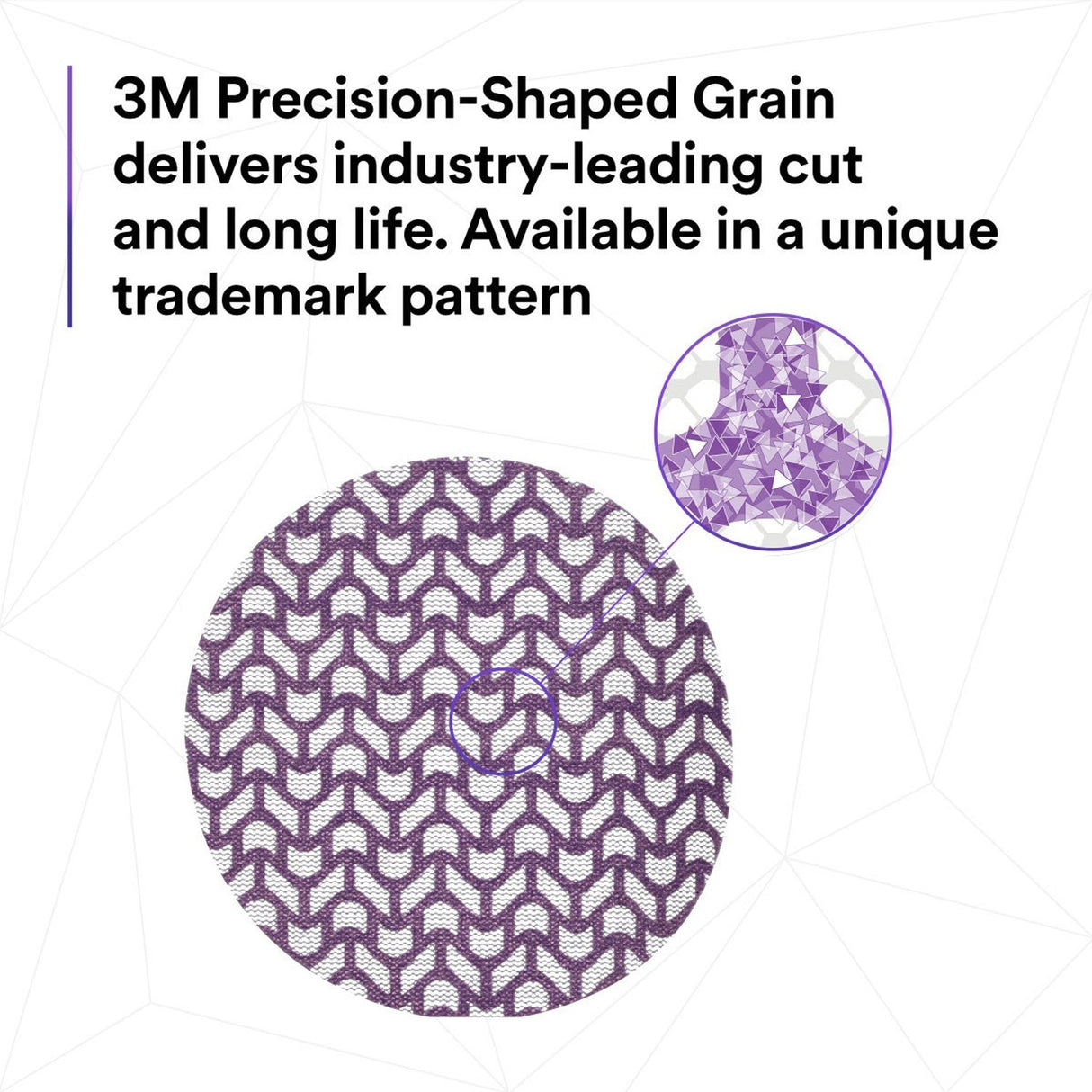 3M 710W 88456 Cubitron II Net Disc, 120+, 6 in x NH, Die 600Z, Hook & Loop, Purple (7100288136) (300 Pack) - 5