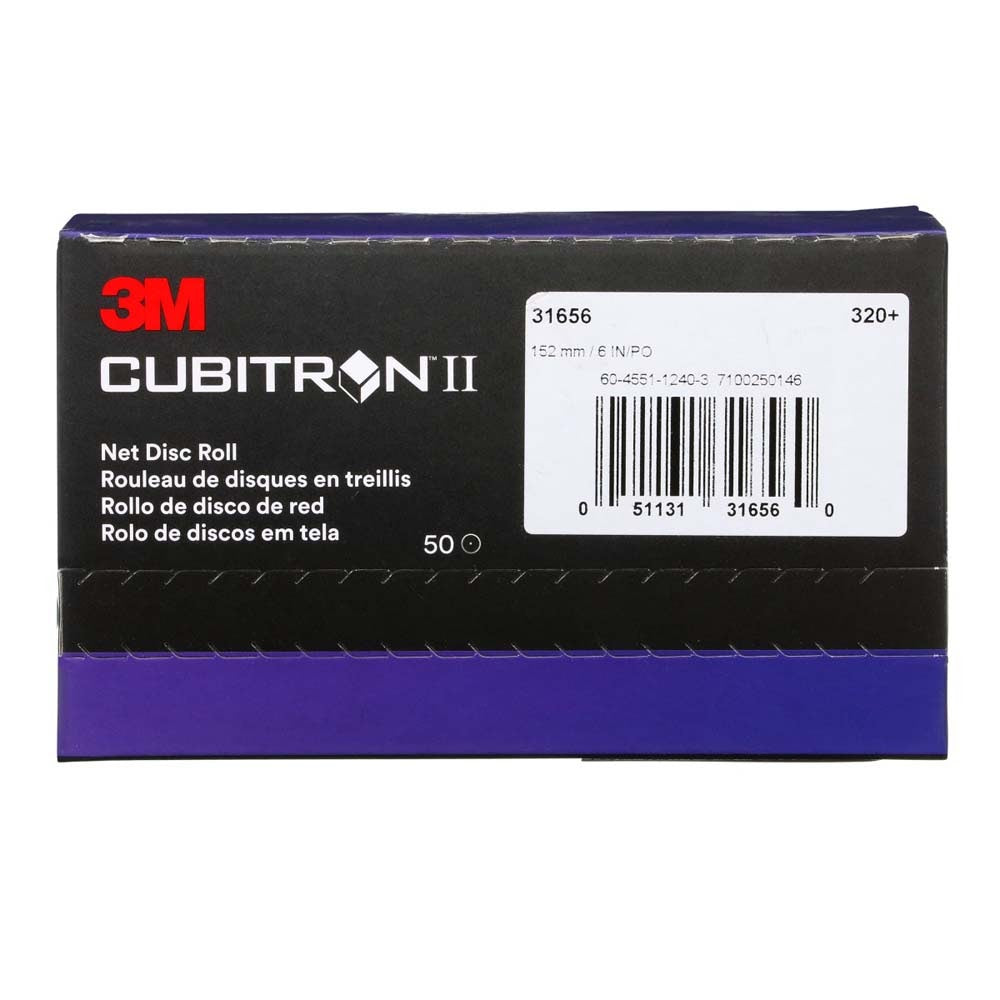 3M 31656 Cubitron II Net Disc Roll , Fastest-Cutting, Longest-Lasting, Dust Capture, 6 in, 320+ grade, Discs (7100291570) (6 Pack) - 5