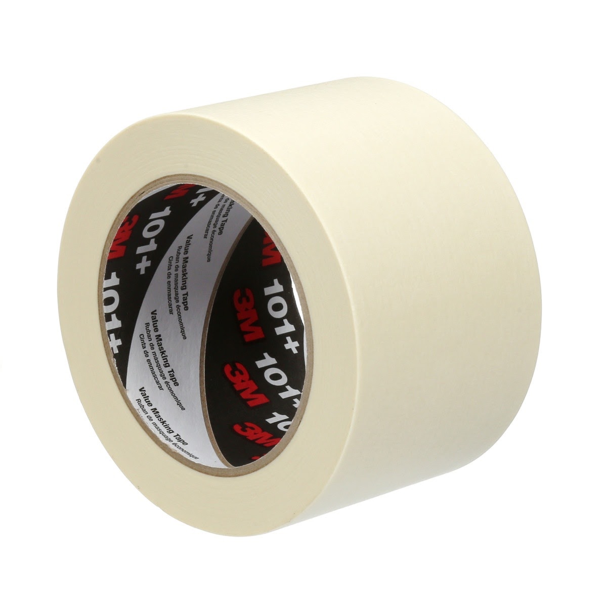 3M 101+ Value Masking Tape, Tan, 96 mm x 55 m, 5.1 mil (7100293679) (64 Pack) - 2