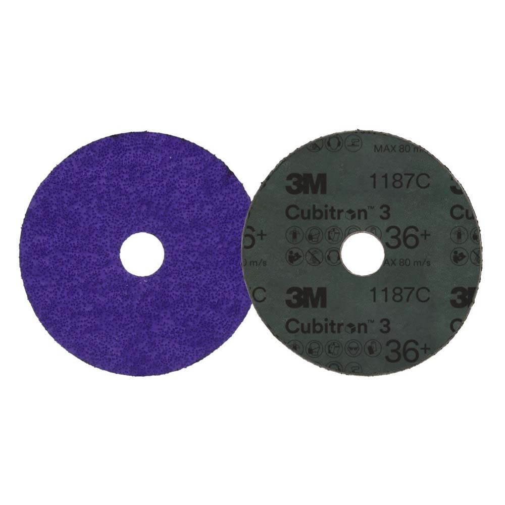 3M 1187C Cubitron 3 Fibre Disc , 36+, 4-1/2 in x 7/8 in, Die 450E (7100309788) (25 Pack) - 5
