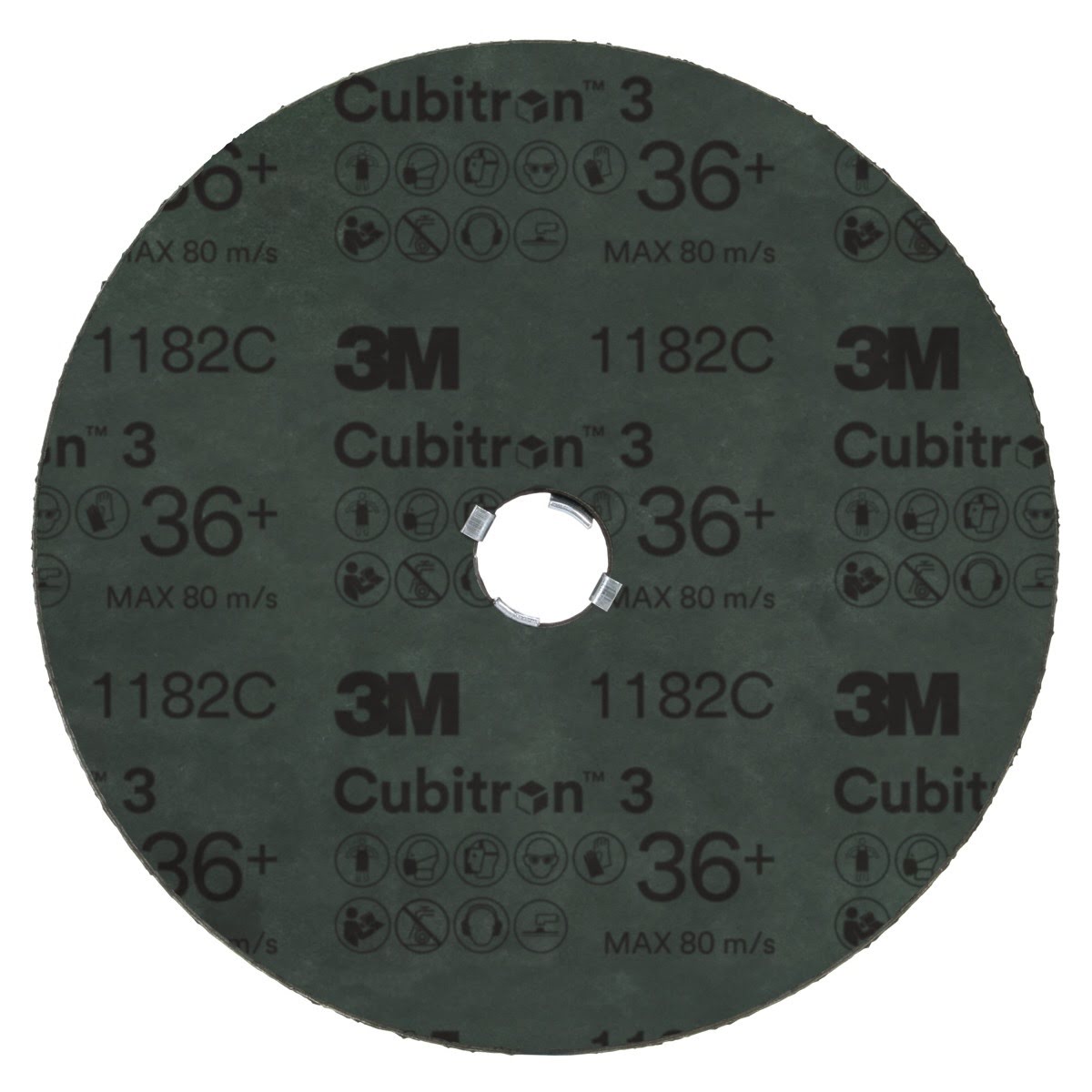 3M 1182C Cubitron Fibre Disc, GL Quick Change, 36 Plus, Purple, 7 in, Precision Shaped Ceramic for Mild or Carbon Steel Beveling Heavy Grinding Weld Removal (7100309796) (100 Pack) - 3