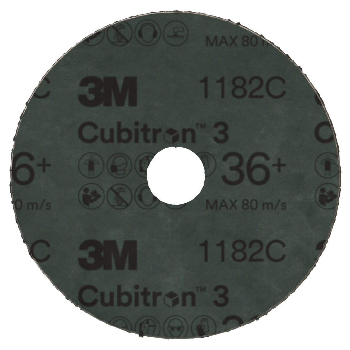 3M 1182C Cubitron Fibre Disc, 36 Plus, Purple, 4 in x 7/8 in, 400N (7100309797) (100 Pack) - 3