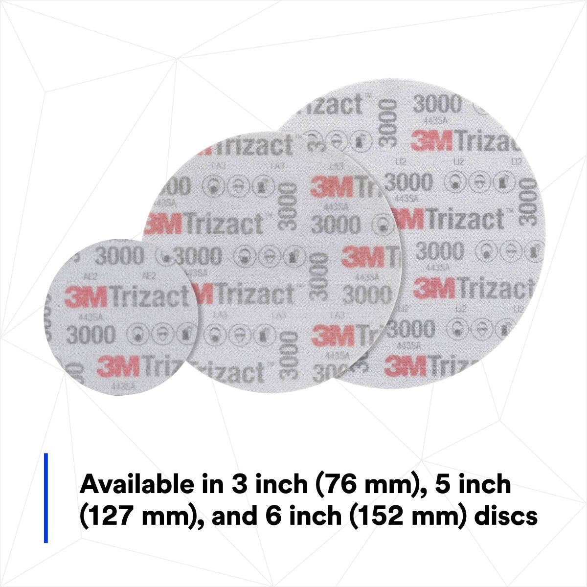 3M 443SA 02087 Trizact Hookit Foam Abrasive Disc, P3000, Gray, 3 in Diameter (7100312601) (60 Pack) - 5