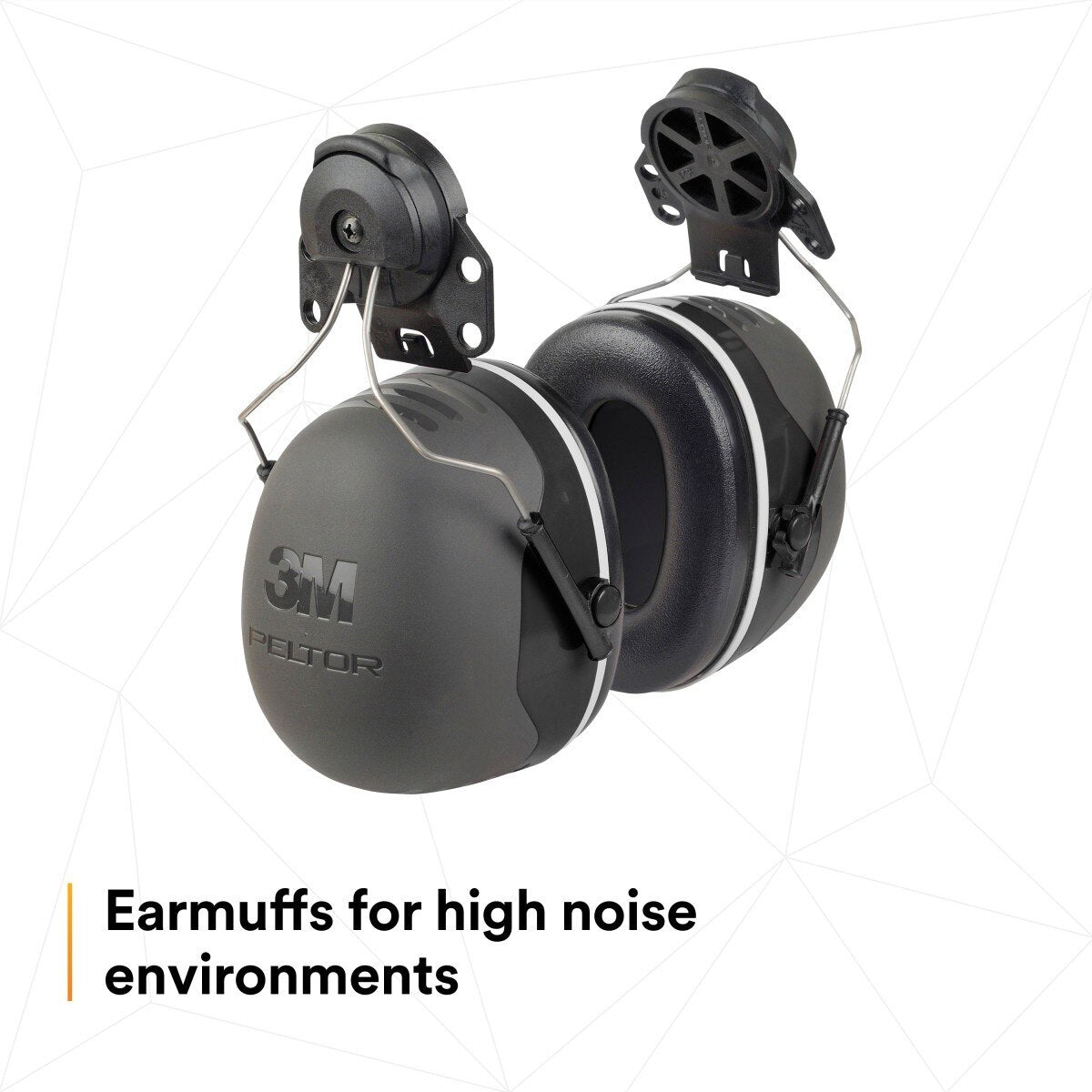 3M X5P3E PELTOR Hard Hat Attached Earmuffs, NRR 31 dB, Black (7100315223) - 2